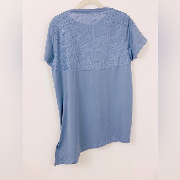 Puma Maternity Oversized Crew Neck Womens Blue T-Shirt Krinkle Back Side… - Picture 7 of 12
